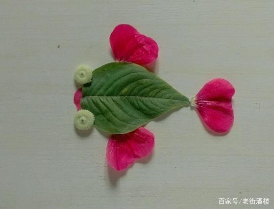 可爱的花瓣拼贴画之可爱的小金鱼详细制作教程