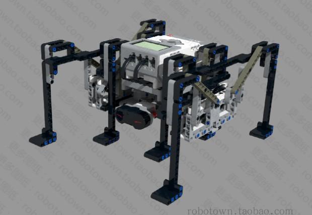 乐高ev3 机器人创意图纸 搭建指南 moc 8足行走
