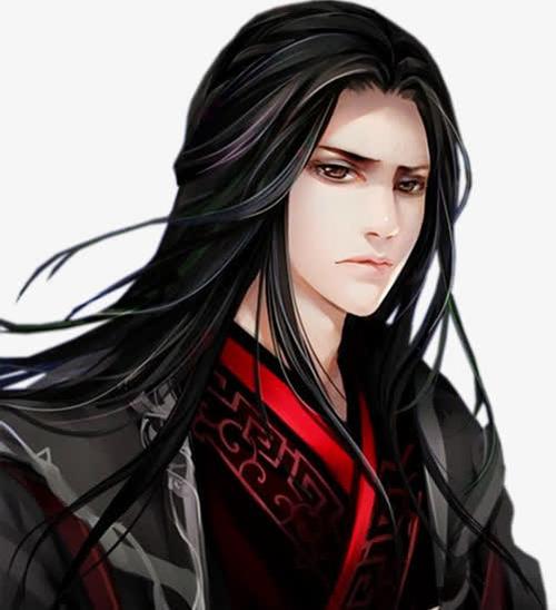 黑衣邪魅美男古风手绘