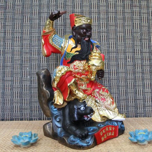 寸赵公元帅 19 厘米 48 骑黑虎赵玄坛道家神像招财摆件 武财神赵公明
