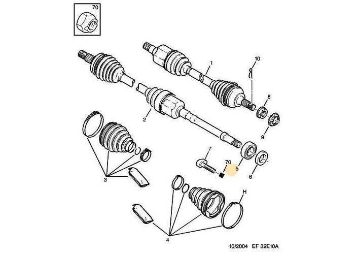 适配标致凯旋308世嘉富康爱丽舍德国半轴轴承