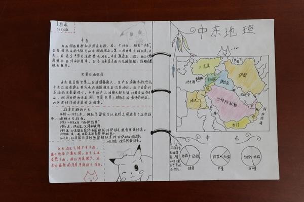七年级"绘手抄报,了解中东"地理实践活动 评选结果的公示
