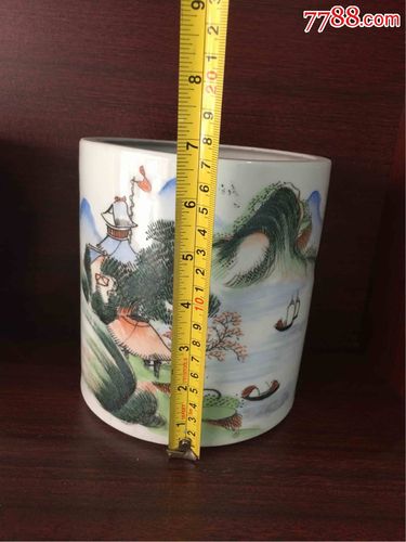 50年代山水笔筒_价格500元【信德堂赏瓷斋】_第1张_7788收藏__收藏