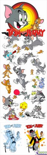 卡通猫与老鼠矢量素材eps矢量