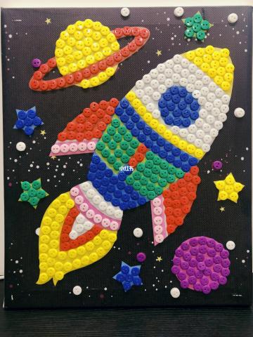 幼儿园环创纽扣画