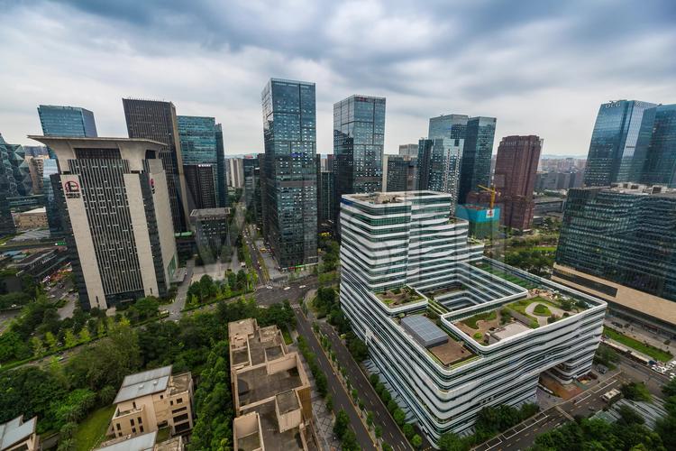 成都天府三街腾讯大厦延时日转夜_5760x3840_高清视频