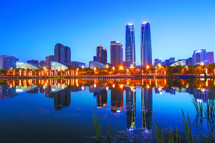 成都交子公园夜景