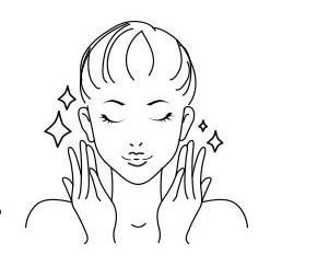 简笔画敷面膜