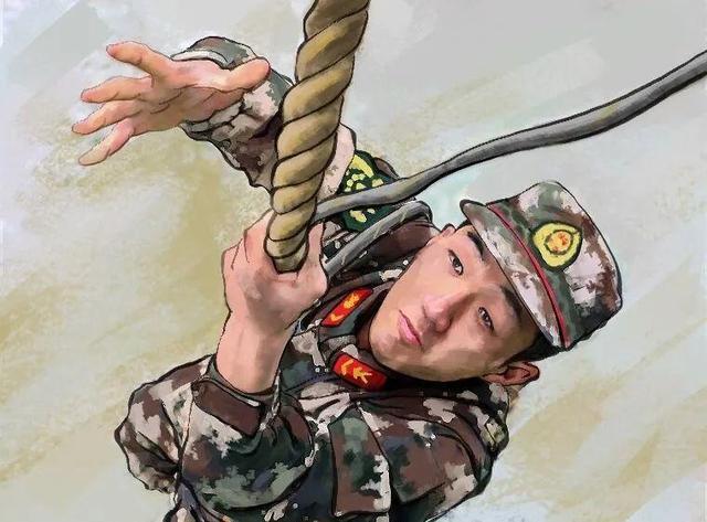 军事训练正在如火如荼进行 武警天津总队执勤二支队官兵 用一组漫画