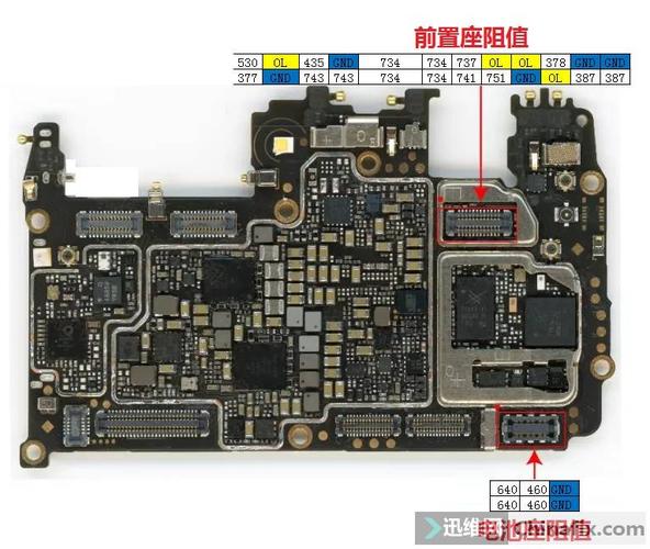 oppor11元件分布图和阻值图