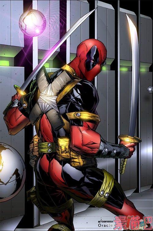 marvel漫画人物: 死侍(deadpool)插画欣赏