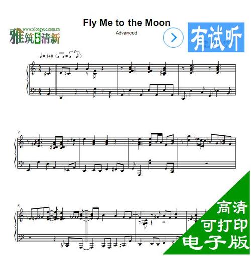 jonny may - fly me to the moon 爵士钢琴谱