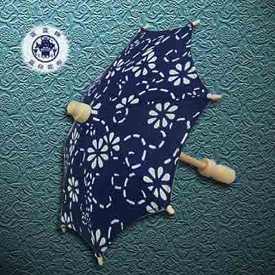 ip-c00355 商品名称: 001--30cm工艺伞 所属分类: 蓝印花布工艺品