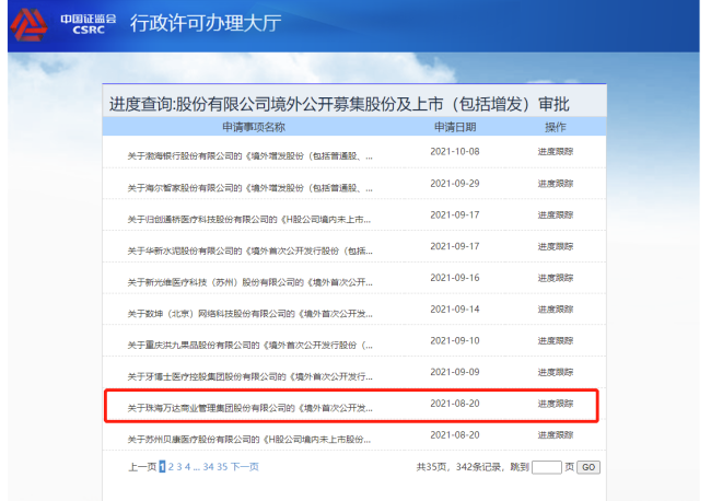 万达商管获证监会批准可向港交所递交上市申请