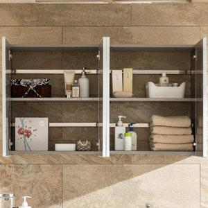 不锈钢浴室镜柜吊柜定制镜箱储物柜隐藏式卫生间浴室柜组合挂墙式