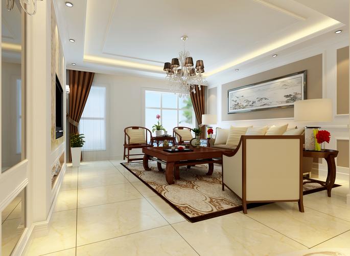 中式风格三居室165平米7万-云锦世家装修案例-天津房天下家居装修网