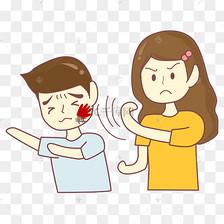 女生打耳光表情包矢量图