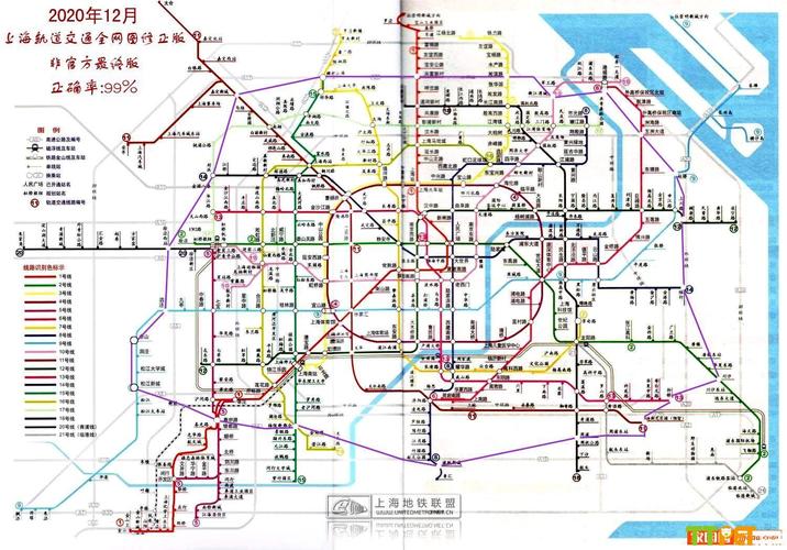 下面是2020的上海地铁线路