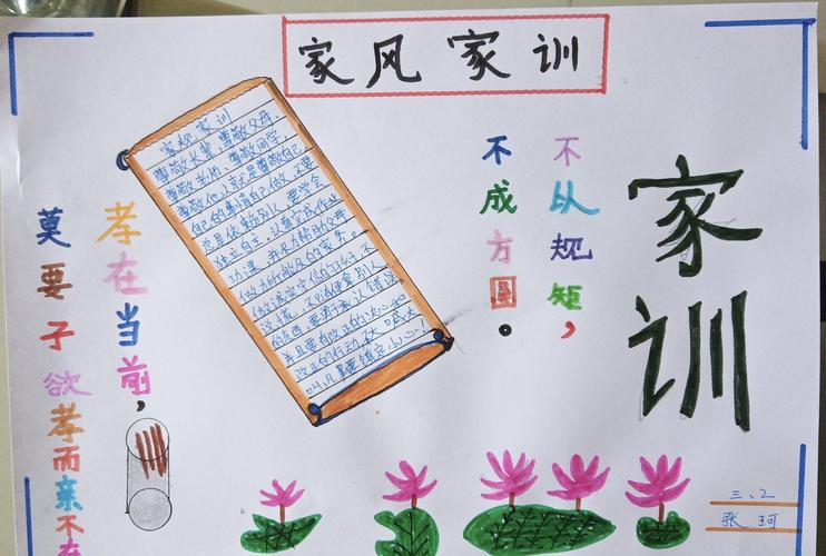 九小三二班【传承·家风家训】孩子们手抄报留影