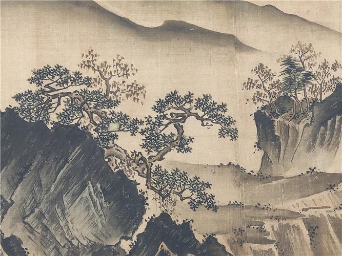 名画复制品夏圭千山竞秀图卷山水画长卷国画画艺术国画
