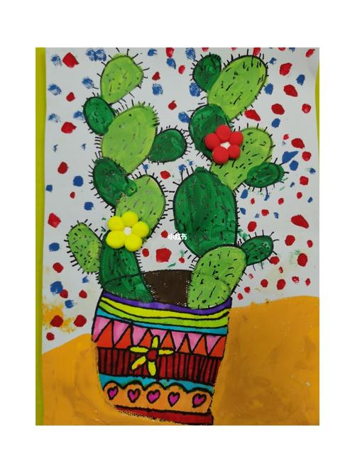 基础班《仙人掌91》_仙人掌_水粉画_文化_绘画