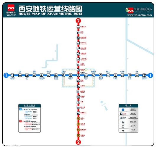 西安地铁2013版运营线路图(最终完美版)