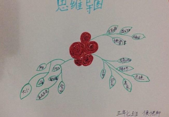 锡林浩特市第五小学三年七班《我爱故乡的杨梅》思维导图展示