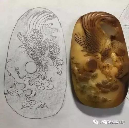 我是雕刻师,精美玉雕素描雕刻手稿一览