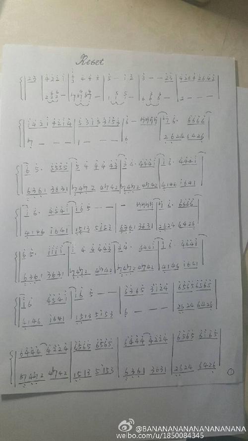 学校2015片尾曲 reset,求前面的钢琴曲的简谱! 谢谢啦!