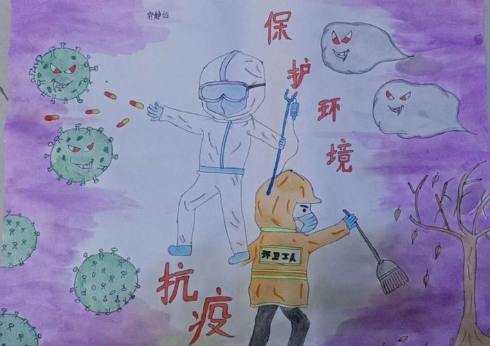 环境与健康绘画作品