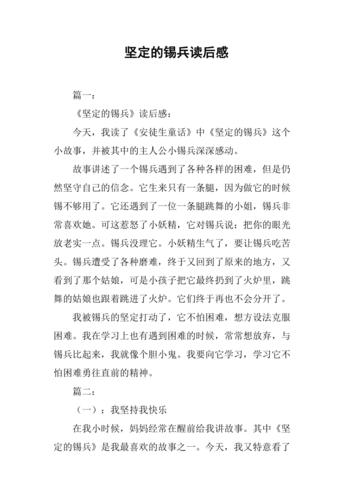 坚定的锡兵读后感