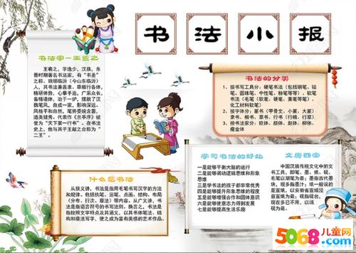 书法与艺术手抄报 美术手抄报