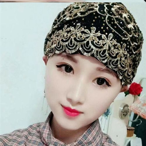 新款网纱女帽穆斯林头巾盖头包头清真回民民小帽子