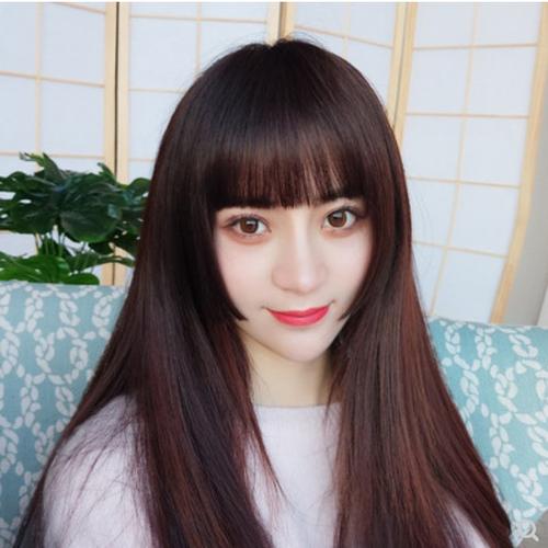 刘海假发鬓角cos切假公主水母女姬三刀发式刘海片
