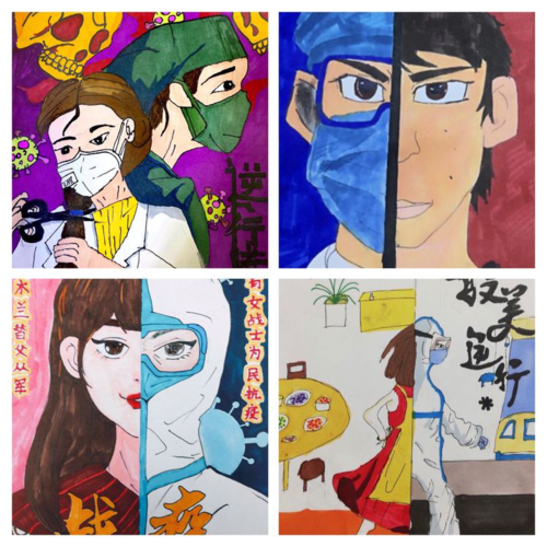 疫情当下"画"疫情,众志成城奔"前程"