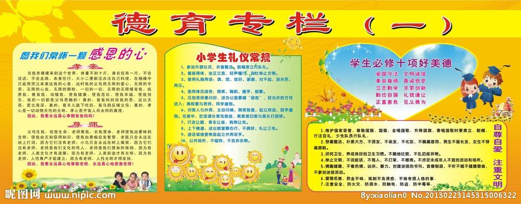 校园文化长廊之德育专栏图片