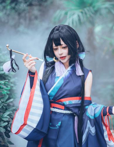 阴阳师烟烟罗cos五官精致迷人