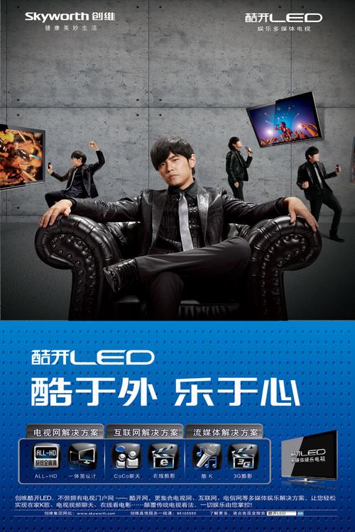 酷开led电视明星代言广告海报