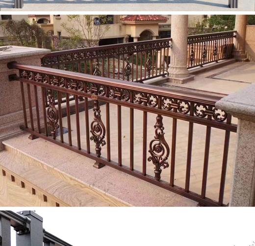 实力厂家 铝合金楼梯 铝艺楼梯扶手 家用别墅复式庭院