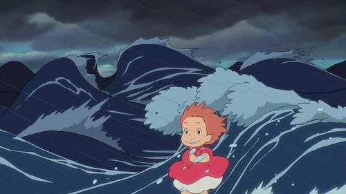 悬崖上的金鱼姬高清壁纸