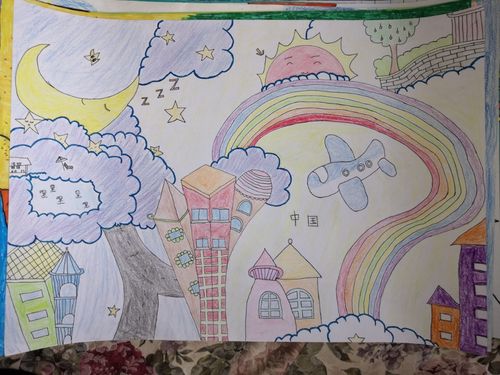 溢彩童心 创想未来 新市场小学五年级科幻画作品