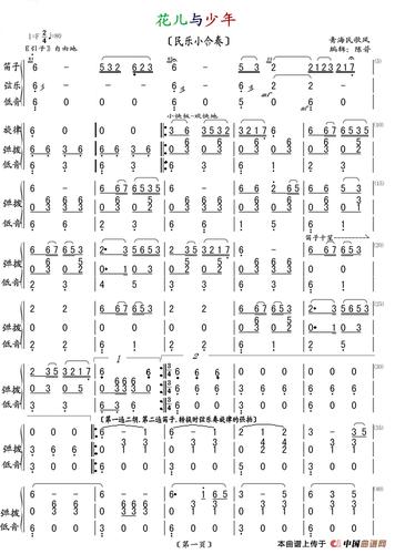 花儿与少年(民乐小合奏)_简谱