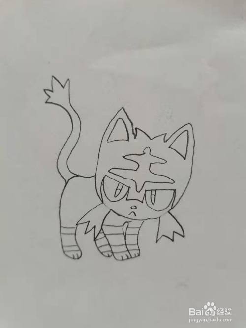 酷酷的猫怎么画