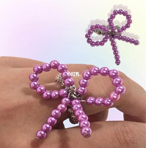 自己做的串珠的蝴蝶结戒指_串珠_戒指_蝴蝶结_串珠戒指_兴趣爱好_手工