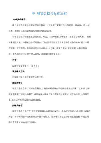 中餐宴会摆台标准流程.docx 7页