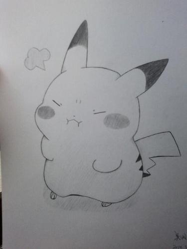 画皮卡丘的简笔画与步骤