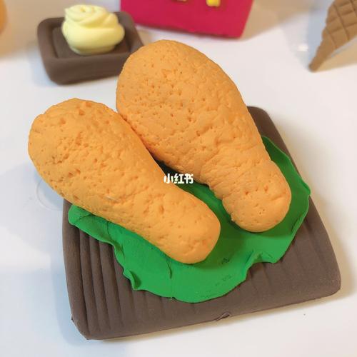 粘土汉堡,薯条,玉米,鸡腿_粘土_汉堡_薯条_幼儿园_我的粘土世界_兴趣