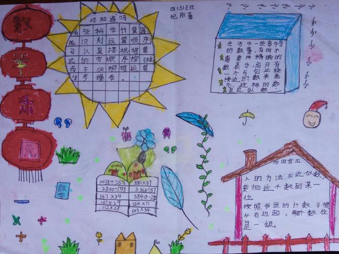 四年级同学的手抄报,内容丰富,构思巧妙!