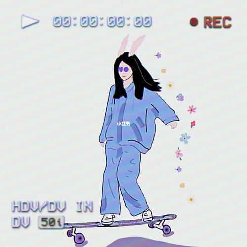 长板女孩专属头像   78_滑板_头像_浪漫_长板女孩_素材_头像
