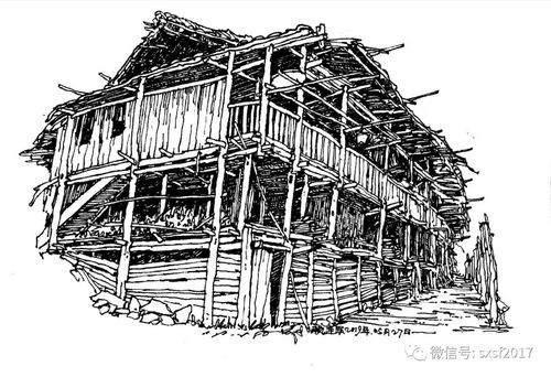 【风景速写】——苖寨的吊脚楼系列